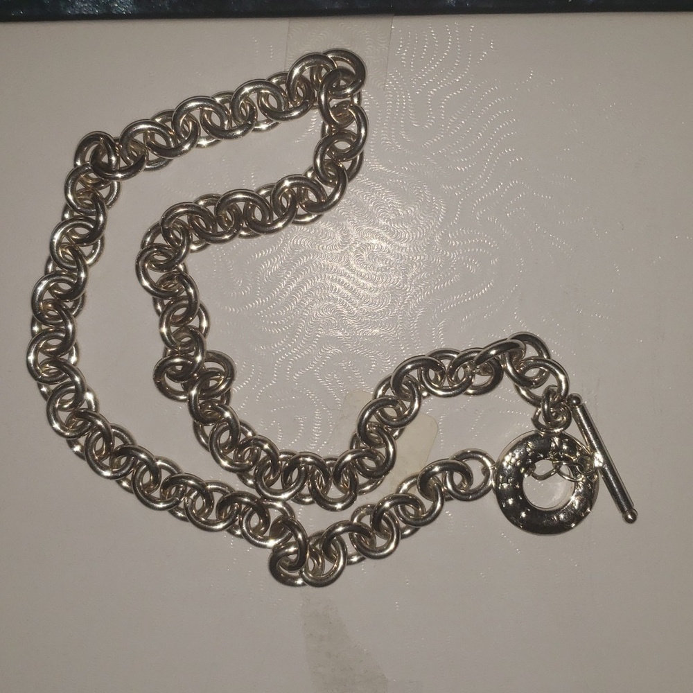 Tiffany and co. Sterling silver toggle necklace 16"